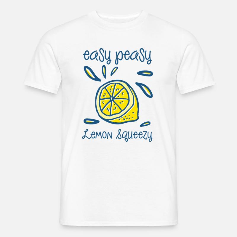 Easy Peasy Lemon Squeezy - Männer T-Shirt - Weiß