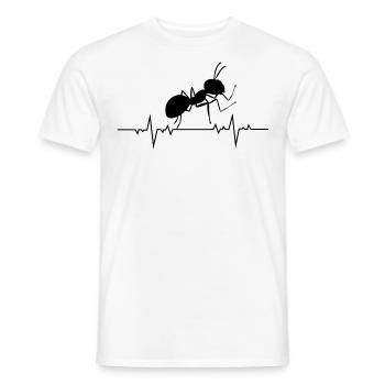 Ant Keeping Keeper Collector Insectes Battements de cœur - T-shirt homme - blanc - Devant - AI Model Male 178 dark (178cm)