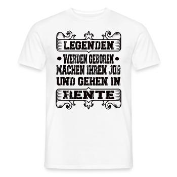 Rente Lustig - Legenden Rente Rentner - Männer T-Shirt - Weiß - Vorne - AI Model Male 178 dark (178cm)