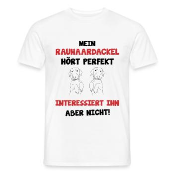 Rauhaardackel Besitzer Teckel Geschenk - Männer T-Shirt - Weiß - Vorne - AI Model Male 178 dark (178cm)