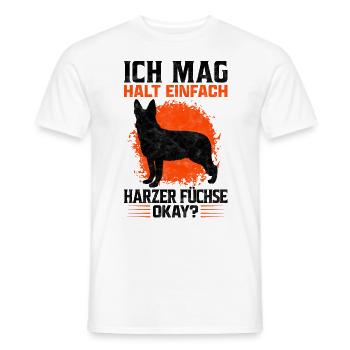 Ich mag halt Harzer Fuchs Hütehund Spruch - Männer T-Shirt - Weiß - Vorne - AI Model Male 178 dark (178cm)