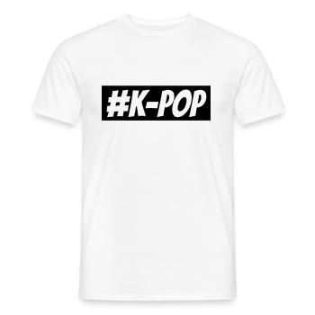 #K POP - Men's T-Shirt - white - Front - AI Model Male 178 dark (178cm)