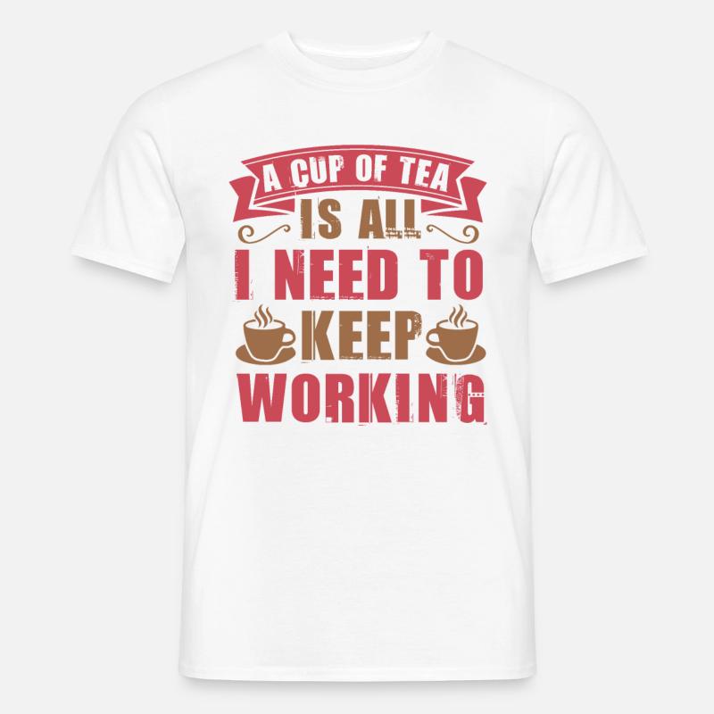Tee Trinker Spruch - Männer T-Shirt - Weiß