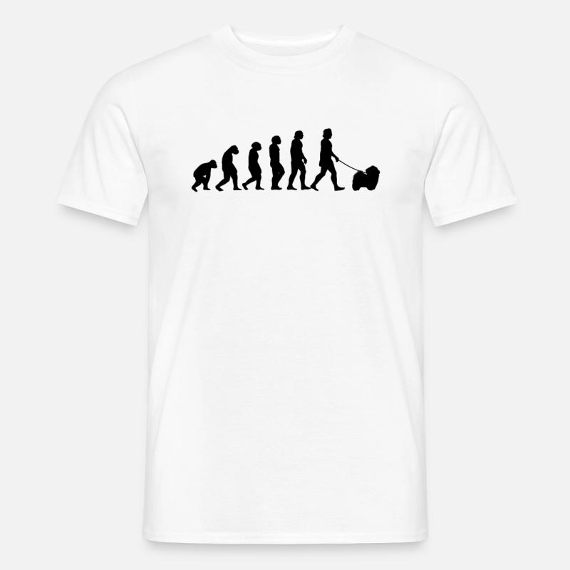 Havaneser Evolution Haushund Geschenk - Männer T-Shirt - Weiß