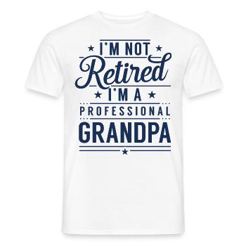Pas à la retraite Je suis grand-père professionnel - T-shirt homme - blanc - Devant - AI Model Male 178 dark (178cm)