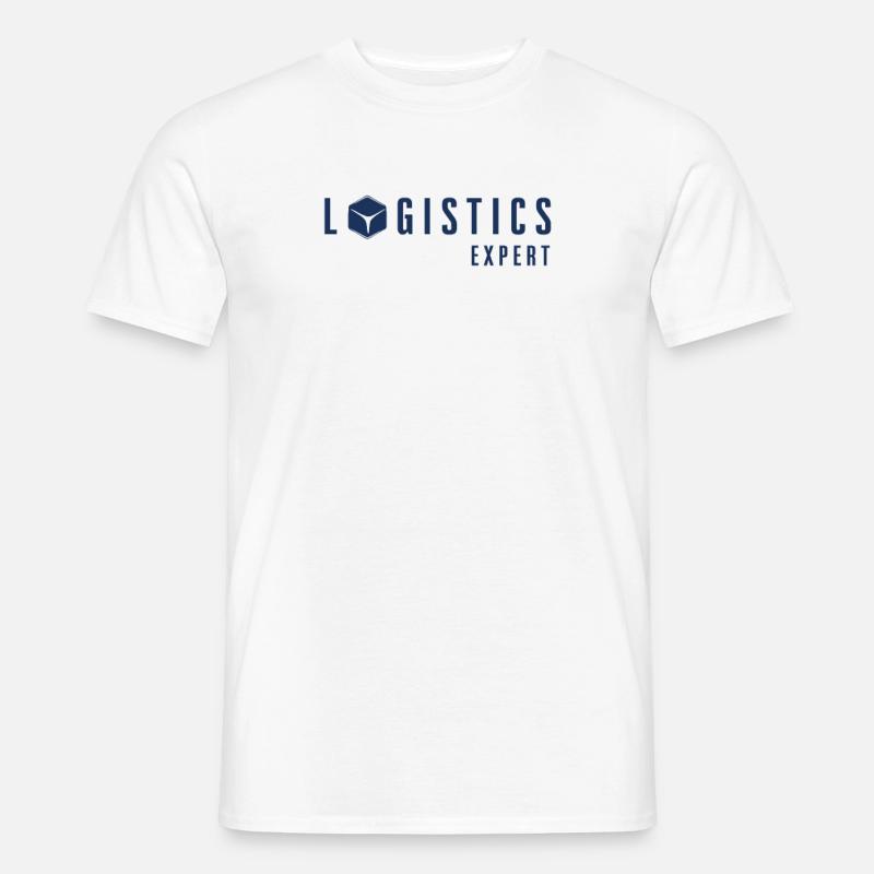 Logistik Experte Beruf Logistiker Spedition - Männer T-Shirt - Weiß