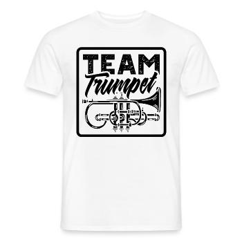 Trompette de l’équipe trompette musiciens trompettes - T-shirt homme - blanc - Devant - AI Model Male 178 dark (178cm)