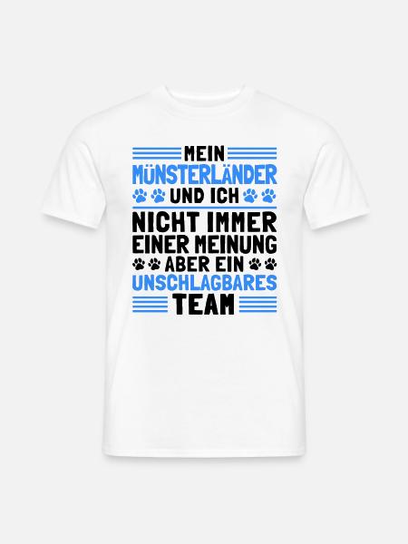 Kleiner Münsterländer und Ich Jagdhund Besitzer - Männer T-Shirt - Weiß