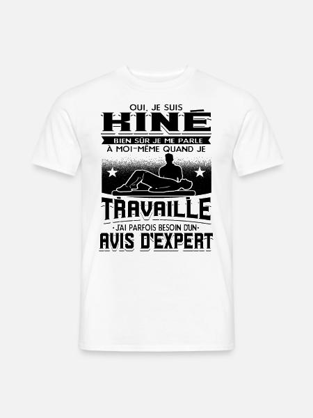 Kinésithérapeute Humour Kinésithérapie Kiné - T-shirt homme - blanc