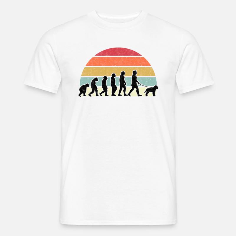 Lagotto Romagnolo Evolution Trüffelhund Geschenk - Männer T-Shirt - Weiß