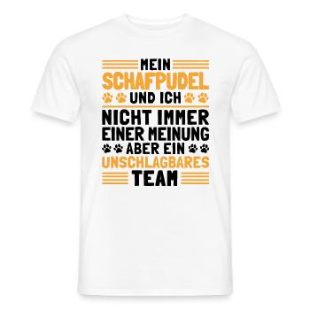 Mein Schafpudel und Ich Hütehund Hütepudel - Männer T-Shirt - Weiß - Vorne - AI Model Male 178 dark (178cm)