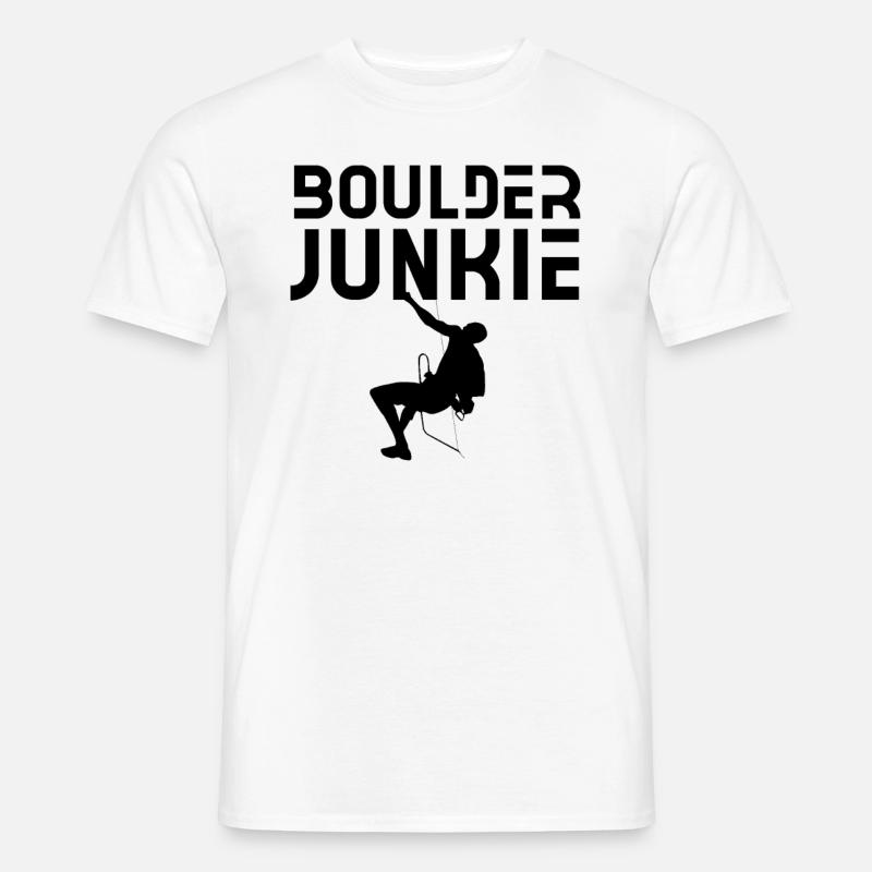 Boulder Junkie Bouldering Boulderer Boulderer - Men’s T-shirt - white