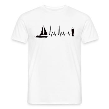 Segeln und Bier - Männer T-Shirt - Weiß - Vorne - AI Model Male 178 dark (178cm)