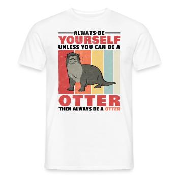 Loutre toi-même la loutre cadeau de loutre - T-shirt homme - blanc - Devant - AI Model Male 178 dark (178cm)