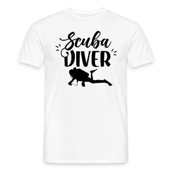 Plongeur Scuba Diver Scuba Diving - T-shirt homme - blanc - Devant - AI Model Male 178 dark (178cm)