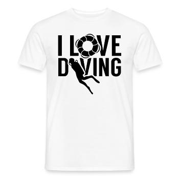 Ich Liebe Tauchen Taucher Scuba Diving Tauchkurs - Männer T-Shirt - Weiß - Vorne - AI Model Male 178 dark (178cm)