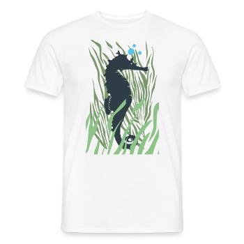 Seepferd - Männer T-Shirt - Weiß - Vorne - AI Model Male 178 dark (178cm)