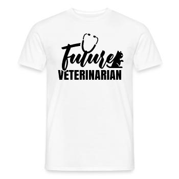 Future Veterinarian Profession Veterinary Medicine Veterinarian - Men's T-Shirt - white - Front - AI Model Male 178 dark (178cm)
