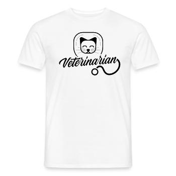 Veterinarian Veterinary Medicine Veterinary Medicine Veterinary - Men's T-Shirt - white - Front - AI Model Male 178 dark (178cm)