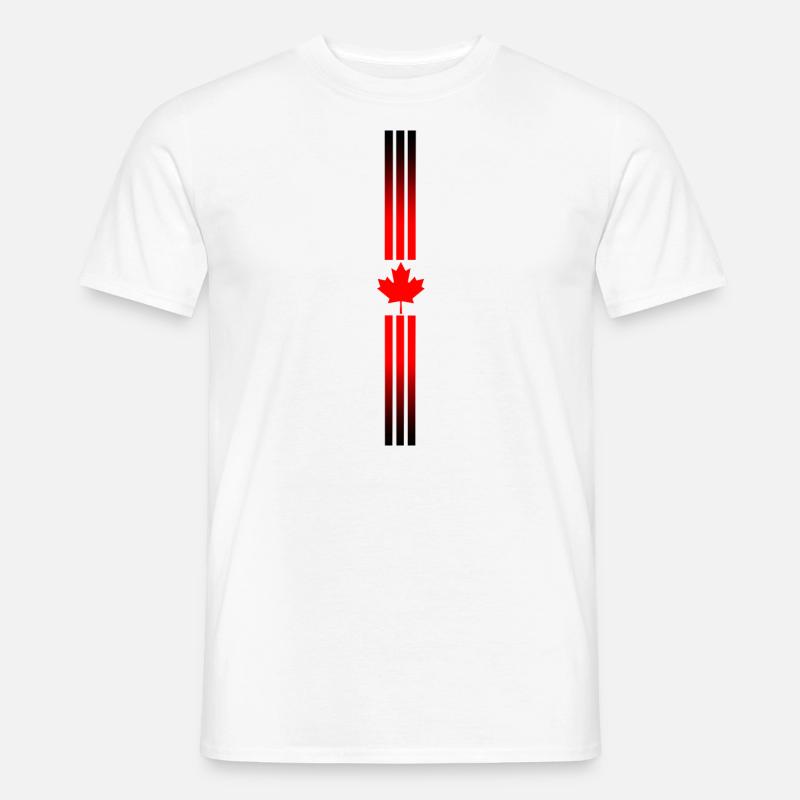 Logo rotes Blatt Kanada - Männer T-Shirt - Weiß