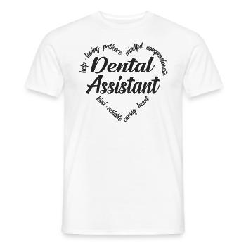 Dental Assistant Heart Word Cloud - Men's T-Shirt - white - Front - AI Model Male 178 dark (178cm)