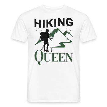 Female Hiker Girl Hiking Queen - Männer T-Shirt - Weiß - Vorne - AI Model Male 178 dark (178cm)