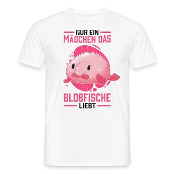Blobfisch Mädchen hässlicher Fisch Tiefseefisch - Männer T-Shirt - Weiß - Vorne - AI Model Male 178 dark (178cm)