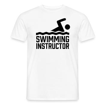 Schwimmlehrer Schwimmtrainer Schwimmkurs Beruf - Männer T-Shirt - Weiß - Vorne - AI Model Male 178 dark (178cm)