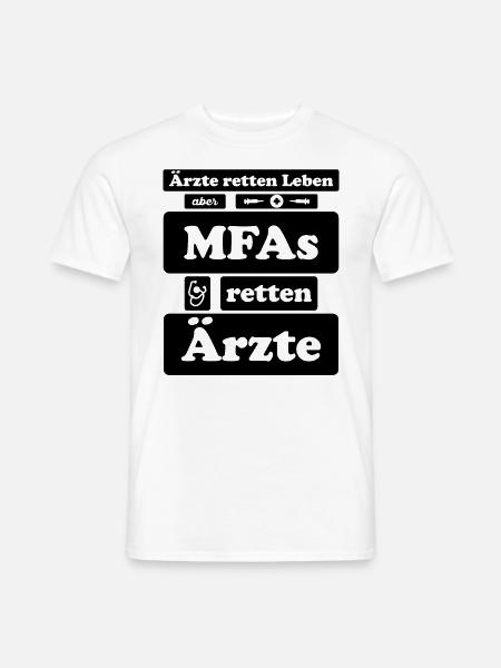 Medizinische Fachangestellte Krankenschwester MFA - Männer T-Shirt - Weiß