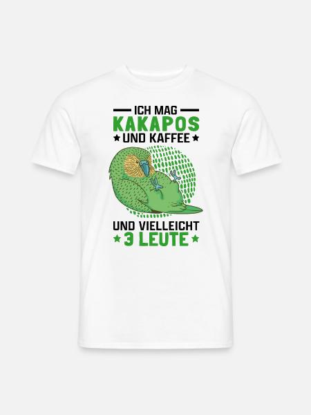 Kakapo und Kaffee Neuseeland flugunfähiger Kakapo - Männer T-Shirt - Weiß