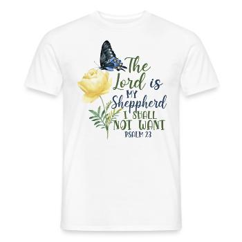 Christian Bible Verse Quote - Männer T-Shirt - Weiß - Vorne - AI Model Male 178 dark (178cm)