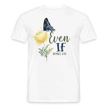 Christian Bible Verse Butterfly - Men's T-Shirt - white - Front - AI Model Male 178 dark (178cm)
