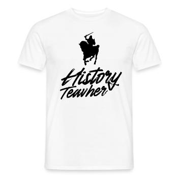History Teacher Nerd History Historian - Men's T-Shirt - white - Front - AI Model Male 178 dark (178cm)