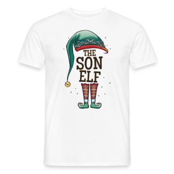 Le Fils Elfe Le Fils Elfe Tenue de Noël Garçons - T-shirt homme - blanc - Devant - AI Model Male 178 dark (178cm)