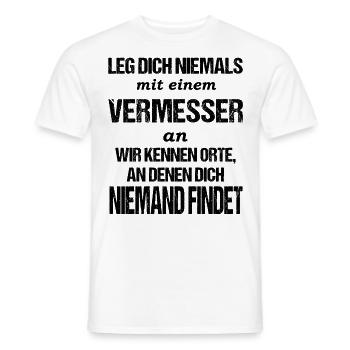 Vermessungstechniker Geometer Vermesser Beruf - Männer T-Shirt - Weiß - Vorne - AI Model Male 178 dark (178cm)