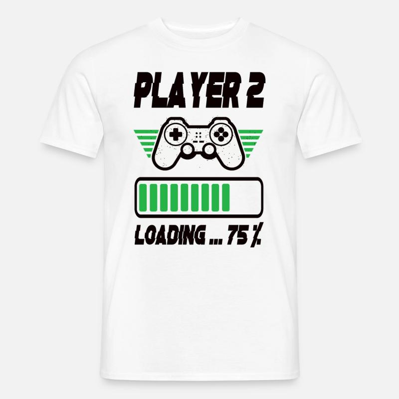 Player 2 Loading - Männer T-Shirt - Weiß
