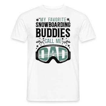 Snowboarding Snowboard Dad My - Männer T-Shirt - Weiß - Vorne - AI Model Male 178 dark (178cm)