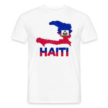 Haïti HaïtiEn Haïti Drapeau Fier Pays I Cadeau - T-shirt homme - blanc - Devant - AI Model Male 178 dark (178cm)