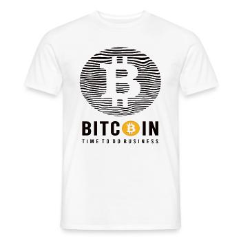 Bitcoin a le temps de faire des affaires - T-shirt homme - blanc - Devant - AI Model Male 178 dark (178cm)