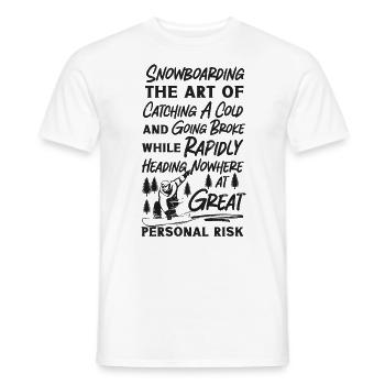 Snowboarding Snowboard - T-shirt homme - blanc - Devant - AI Model Male 178 dark (178cm)