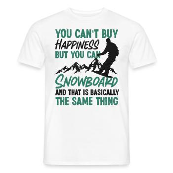 Snowboarding Snowboard You Can'T - Men's T-Shirt - white - Front - AI Model Male 178 dark (178cm)