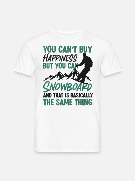Snowboarding Snowboard You Can'T - Men's T-Shirt - white