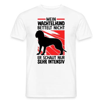 Mein Wachtelhund bettelt nicht Deutscher Wachtel - Männer T-Shirt - Weiß - Vorne - AI Model Male 178 dark (178cm)