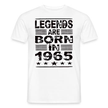 Les légendes naissent en 1965 - T-shirt homme - blanc - Devant - AI Model Male 178 dark (178cm)