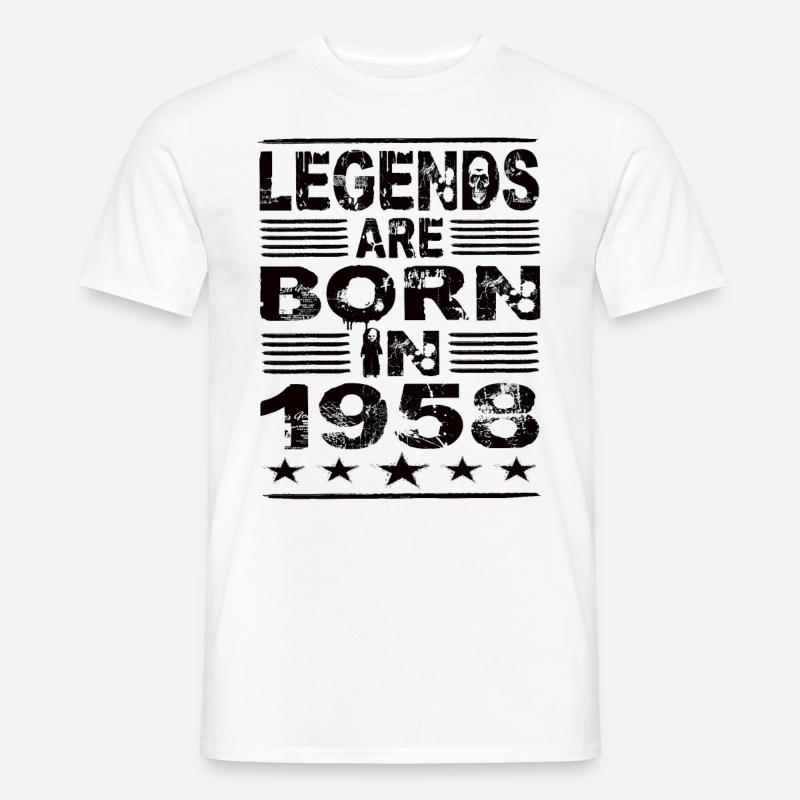 Legenden werden 1958 geboren - Männer T-Shirt - Weiß