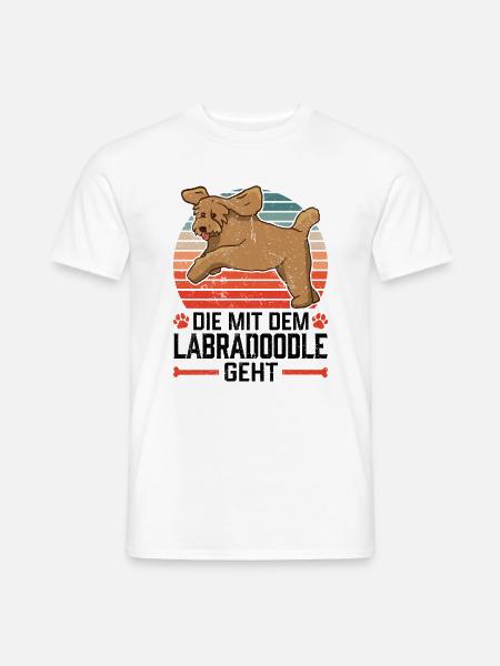 Die mit dem Labradoodle Australian Labradoodle - Männer T-Shirt - Weiß