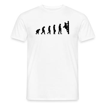 Netzelektriker Evolution Geschenk Elektriker - Männer T-Shirt - Weiß - Vorne - AI Model Male 178 dark (178cm)