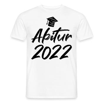 Abschluss Abitur 2022 Hut Pinselschrift - Männer T-Shirt - Weiß - Vorne - AI Model Male 178 dark (178cm)