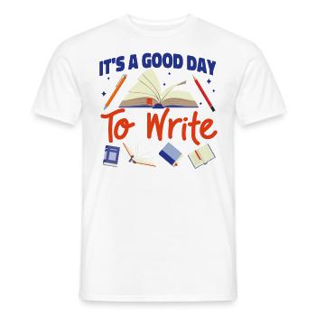Écriture de livre Roman Écrivain & - T-shirt homme - blanc - Devant - AI Model Male 178 dark (178cm)
