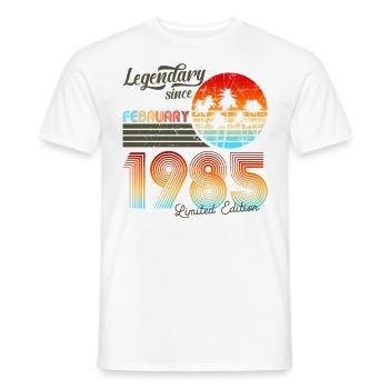 Légendaire depuis février 1984 - T-shirt homme - blanc - Devant - AI Model Male 178 dark (178cm)